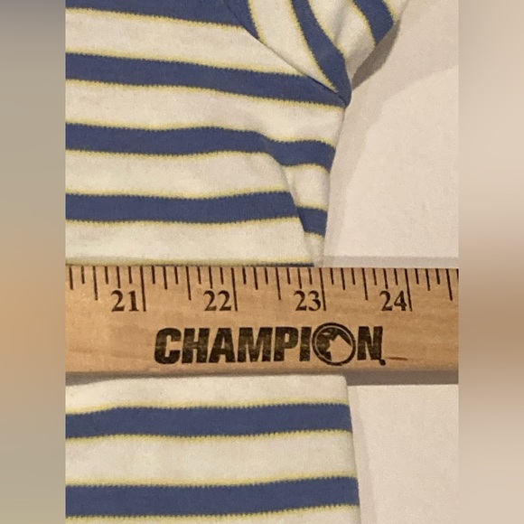 Polo Ralph Lauren Men’s Pique Shirt Short Sleeve Blue White Striped Size L - Picture 6 of 6